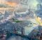 clouds_Disney_Company_movies_flying_architecture_pirates_London_Big_Ben_Tinkerbell_Tower_Bridge_Peter_Pan_Thomas_Kinkade_fairy_tales_captain