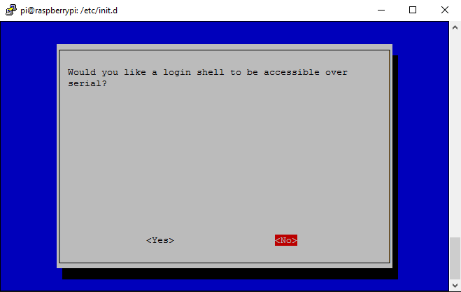 Serial Login Shell Pi Setting