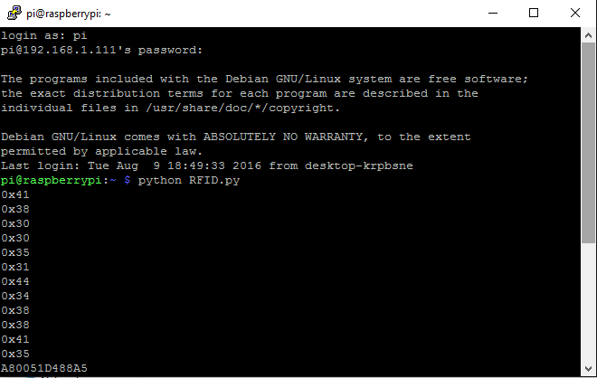 RFID Terminal RPi