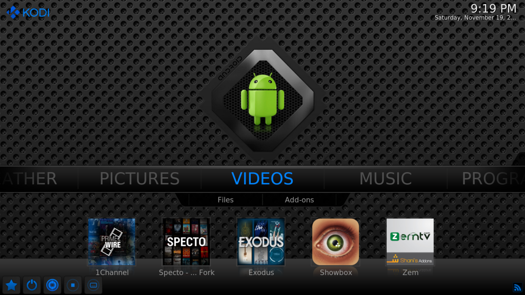 Android TV box Kodi addons