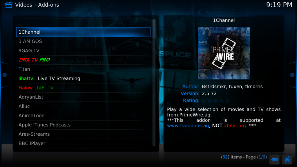 Android TV box Kodi addons