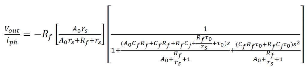 transimpedance expression